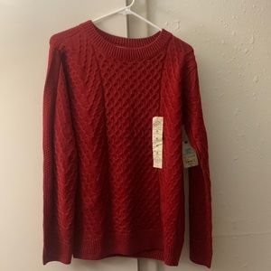 Burgundy/Red Knitted Sweater